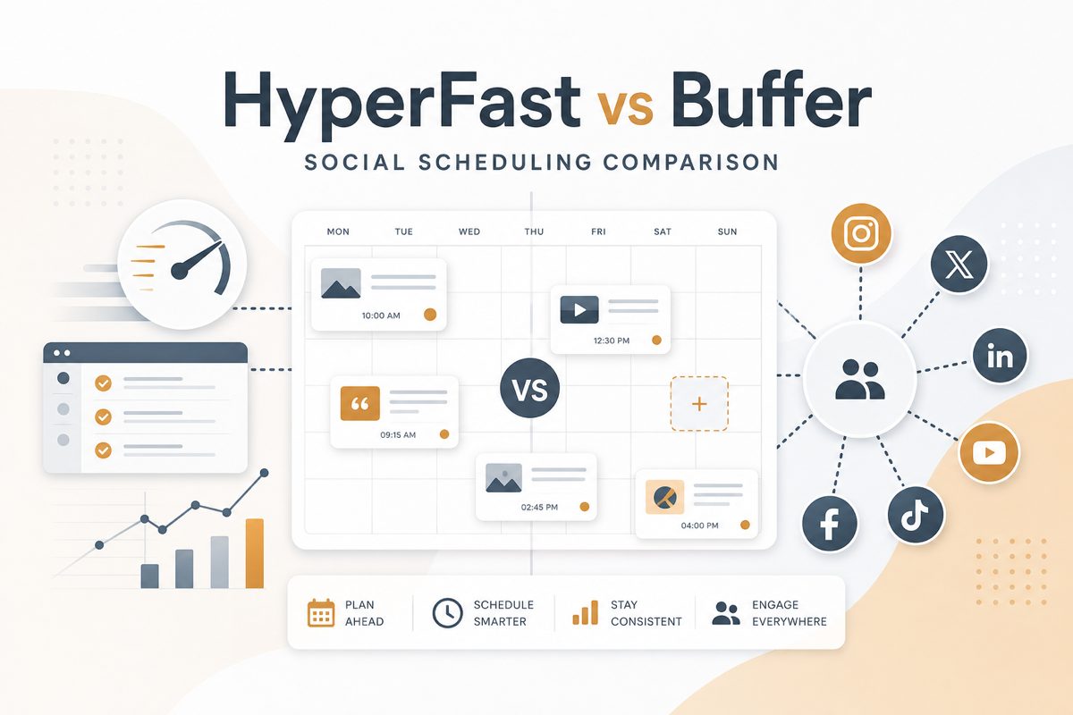 HyperFast vs Buffer: Social Scheduling or Full AI Platform?