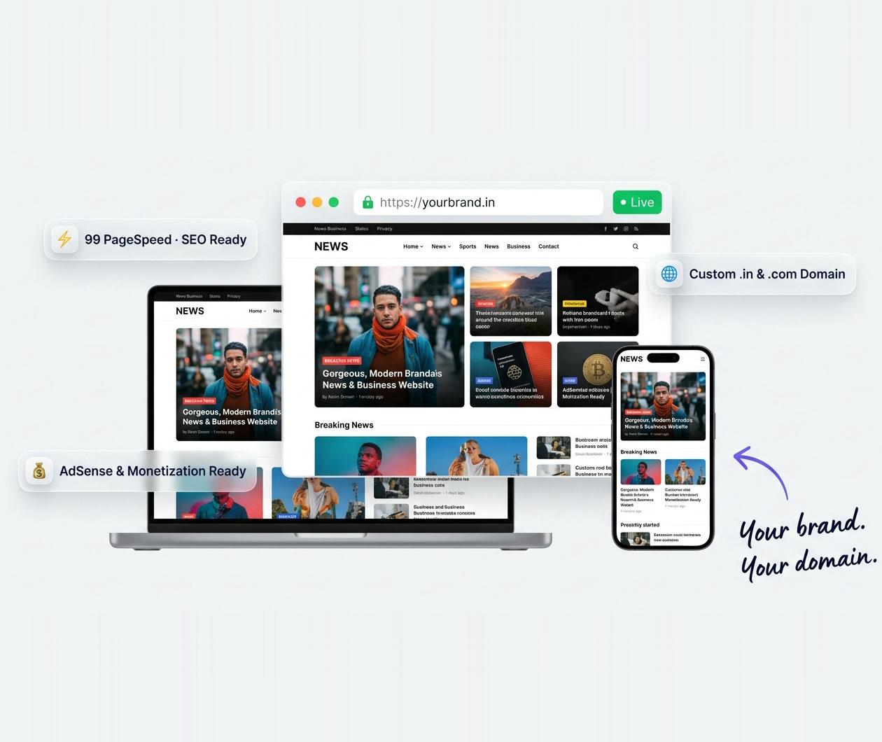 HyperFast Sites - Modern Website Builder and Showcase