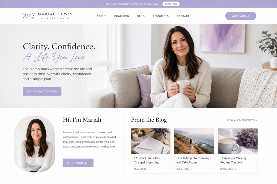 Personal website example